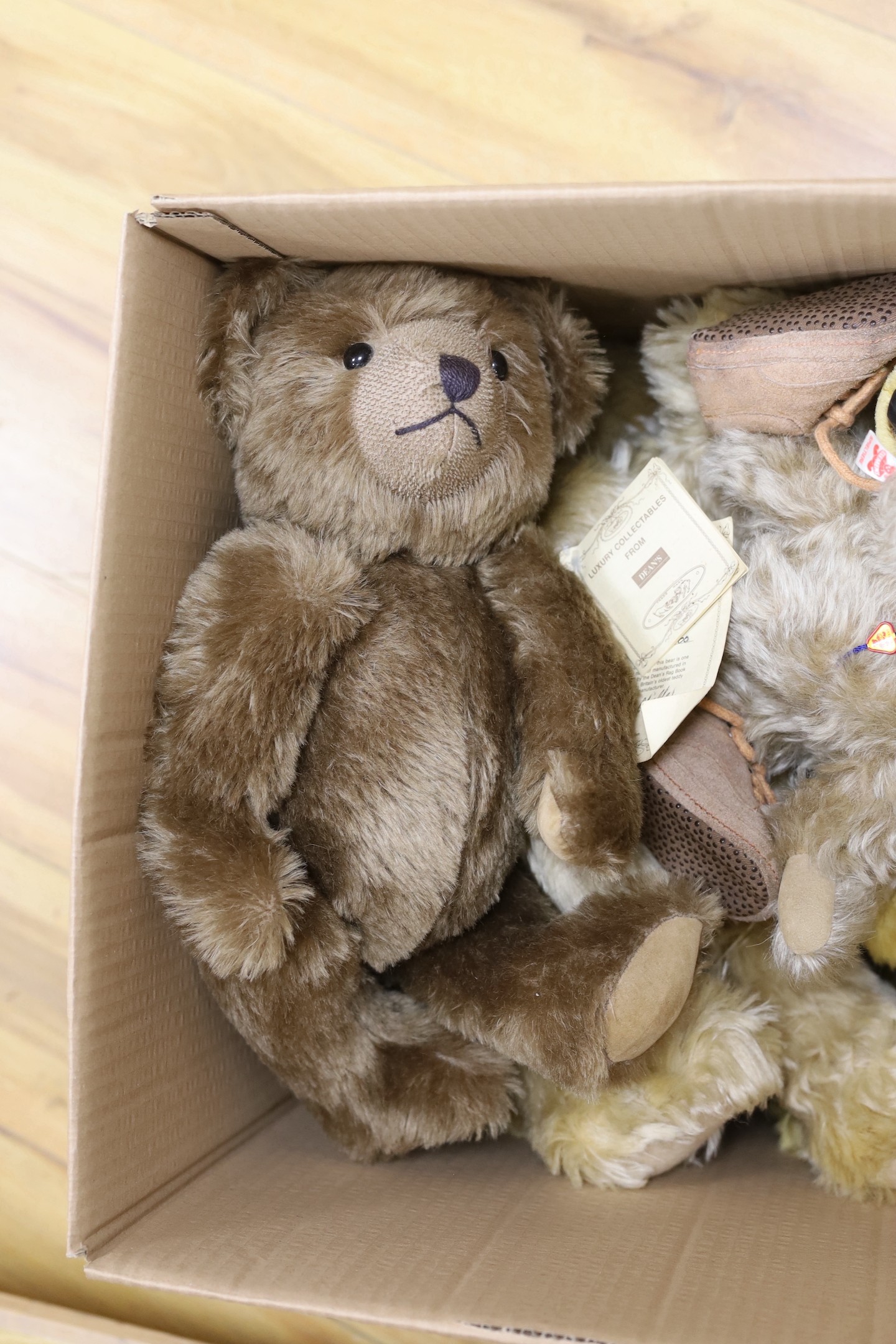 Ten Collector's bears including Clemens and Harrods